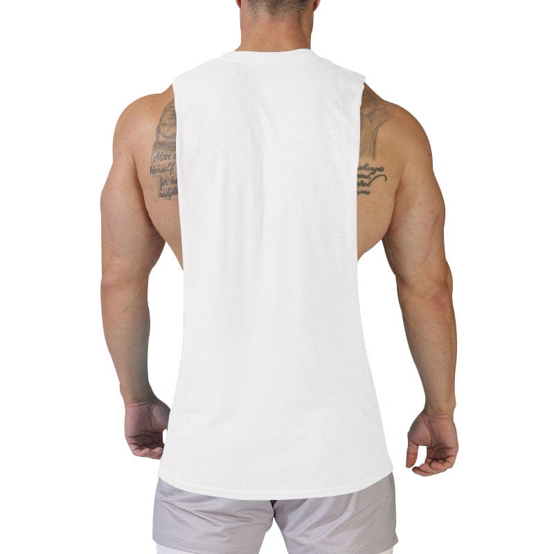 Men's Sports Casual Solid Color Sleeveless Waistcoat T Shirt