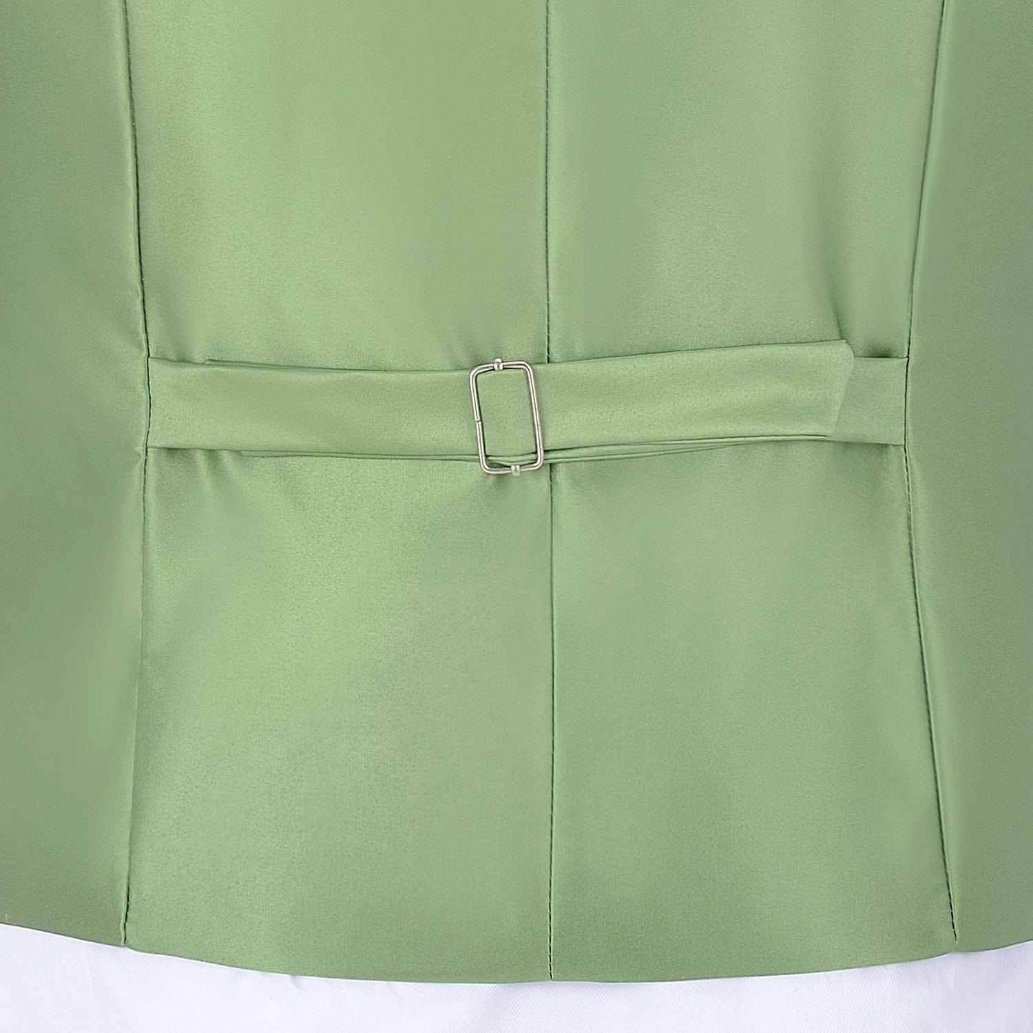 aesido Green Herringbone V Neck Waistcoat