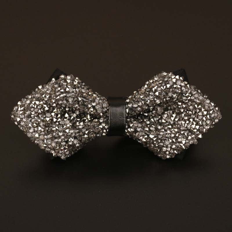 aesido Men's Business Wedding Groom Diamond Bow Tie