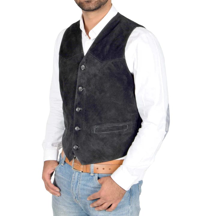 aesido Men's Vest V Lapel Waistcoat