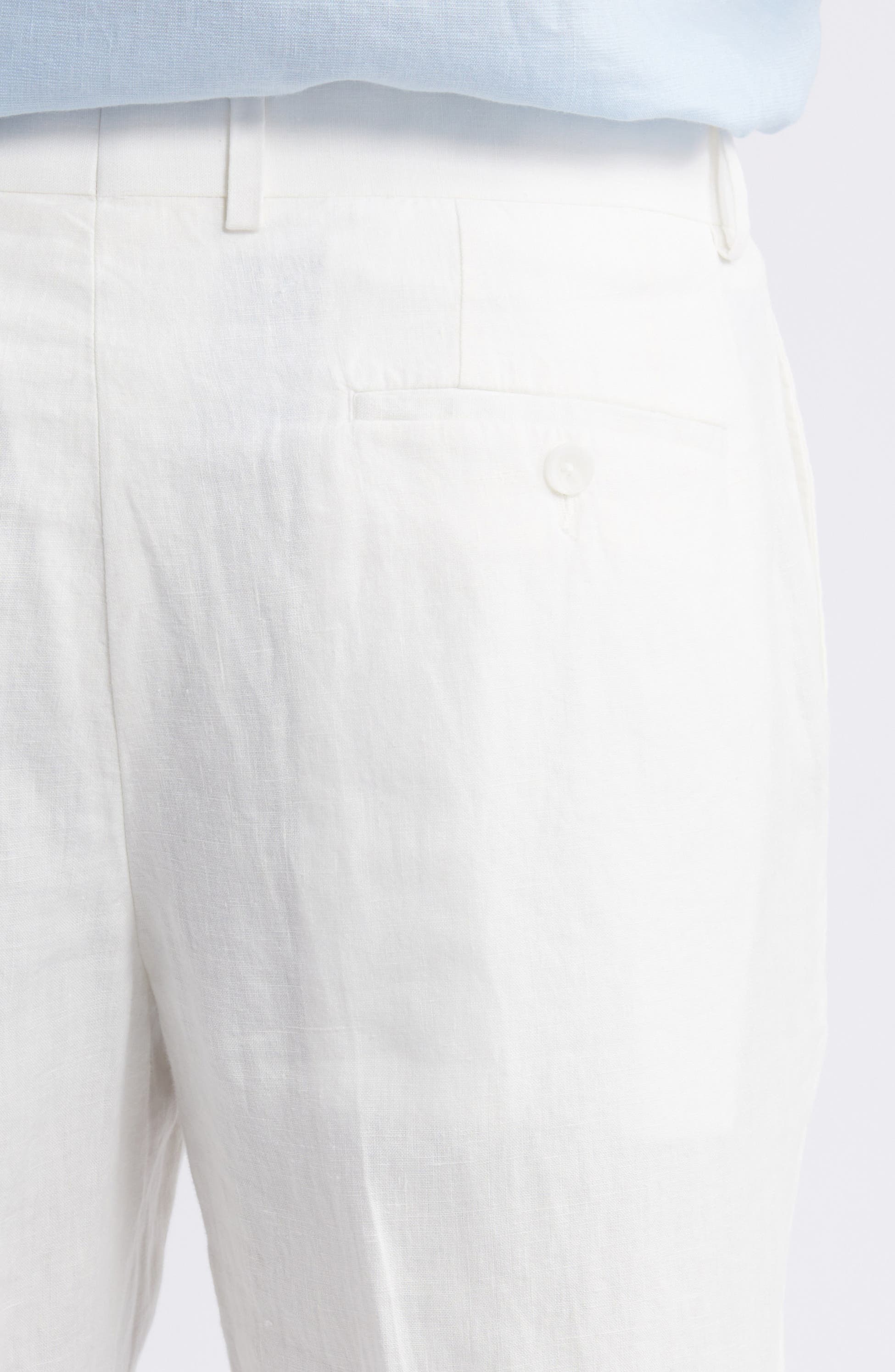 aesido Summer White Linen Casual Men's Pants